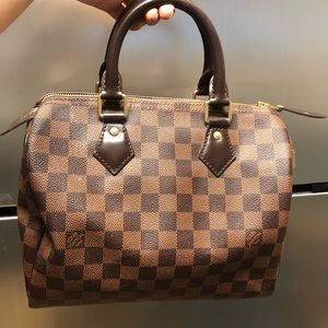 LOUIS VUITTON Damier Ebene Speedy 25